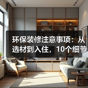 环保装修注意事项：从选材到入住，10个细节守护家人健康（图2）