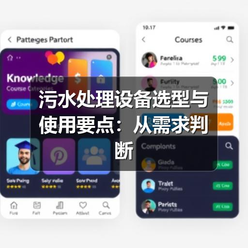 污水处理设备选型与使用要点:从需求判断到运行维护(图3) 污水处理设备选型与使用要点:从需求判断到运行维护