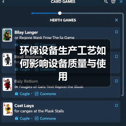 环保设备生产工艺如何影响设备质量与使用效果
