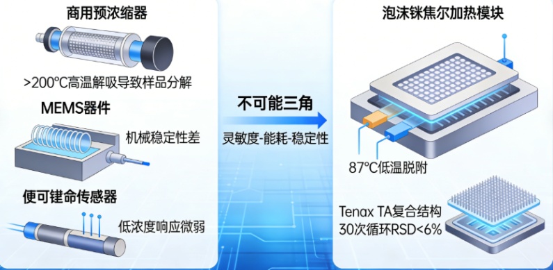 突破检测极限:泡沫镍基预浓缩器实现4.8 ppb超灵敏VOC检测,成果登顶《Building and Environment》(图1) 突破检测极限:泡沫镍基预浓缩器实现4.8 ppb超灵敏VOC检测,成果登顶《Building and Environment》(图1)