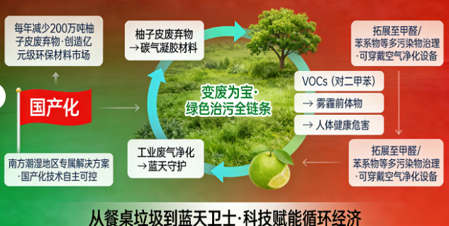 重大突破！海南大学把柚子皮变废为宝，造出“超级海绵”专吸有毒废气，湿度100%照样高效工作！(图3)